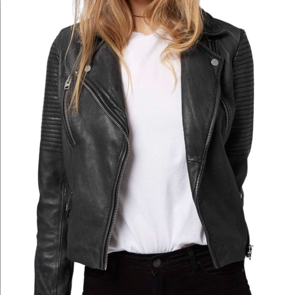 topshop vegan leather jacket